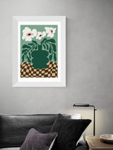 East End Prints White Bold Blossom Framed Art Print