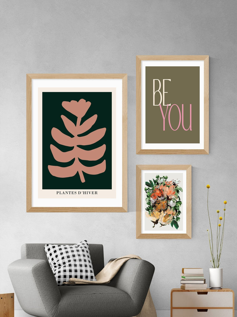 Apricot+Birch Oak Be You art print, imported from the UK