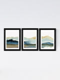 East End Prints Black Natural Triptych by Dan Hobday