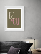 Apricot+Birch East End Prints White Be You Framed Art Print