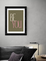 East End Prints Black Be You by Apricot+Birch Framed Art Print