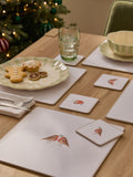 Placemats and Coasters Christmas Robin Set of 4 (British brand)