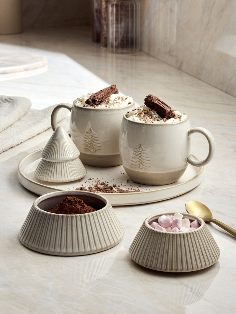 Natural Christmas Hot Chocolate Station with Mugs