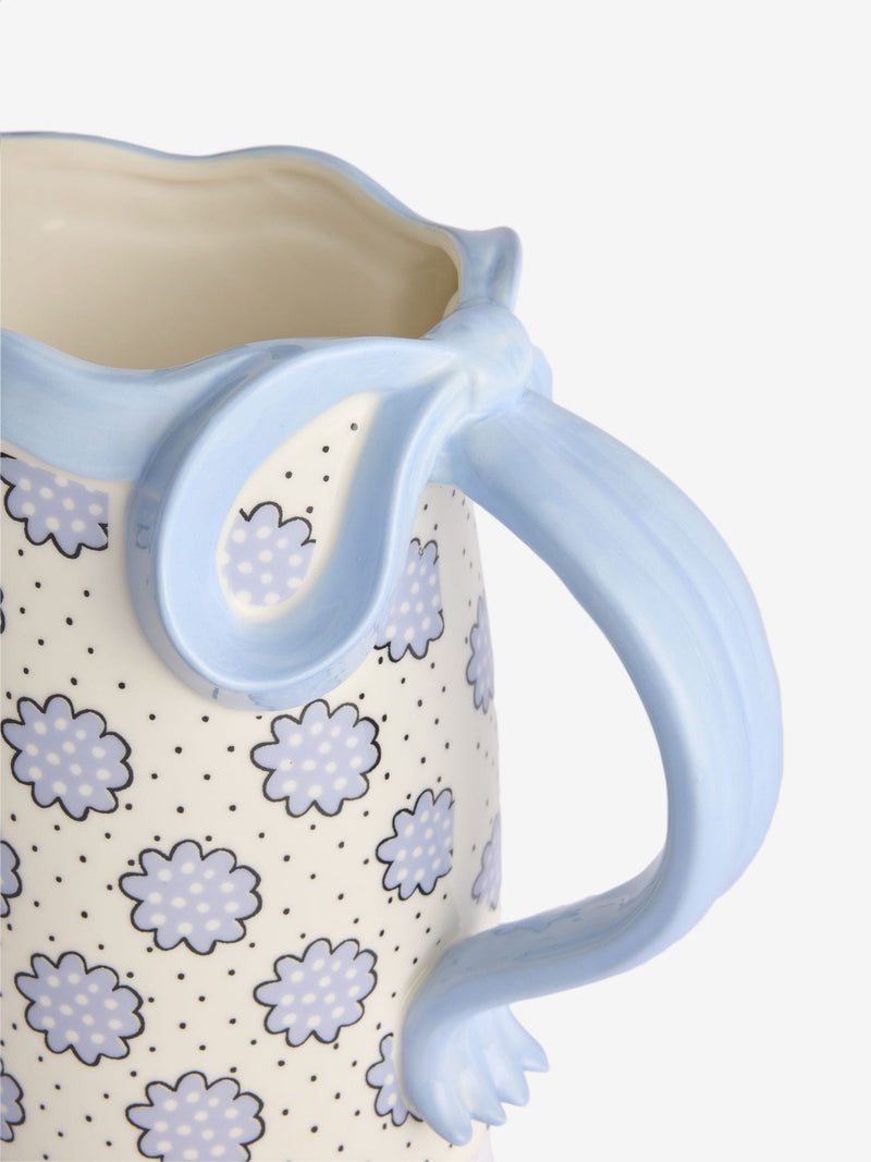 Cath Kidston blue bow jug vase 30cm height - British product