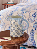 Cath Kidston blue bow jug vase 30cm height - British product