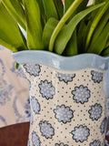 Cath Kidston blue bow jug vase 30cm height - British product