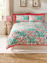 Lucy Tiffney Rose Dahlias 180 Thread Count Duvet Cover and Pillowcase Set