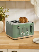 Green Bronx 4 Slice Toaster