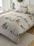 Christmas Mouse Town Duvet Cover and Pillowcase Set