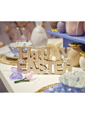 Decoris Brown Happy Easter Sign Ornament 24 cm wide - British product