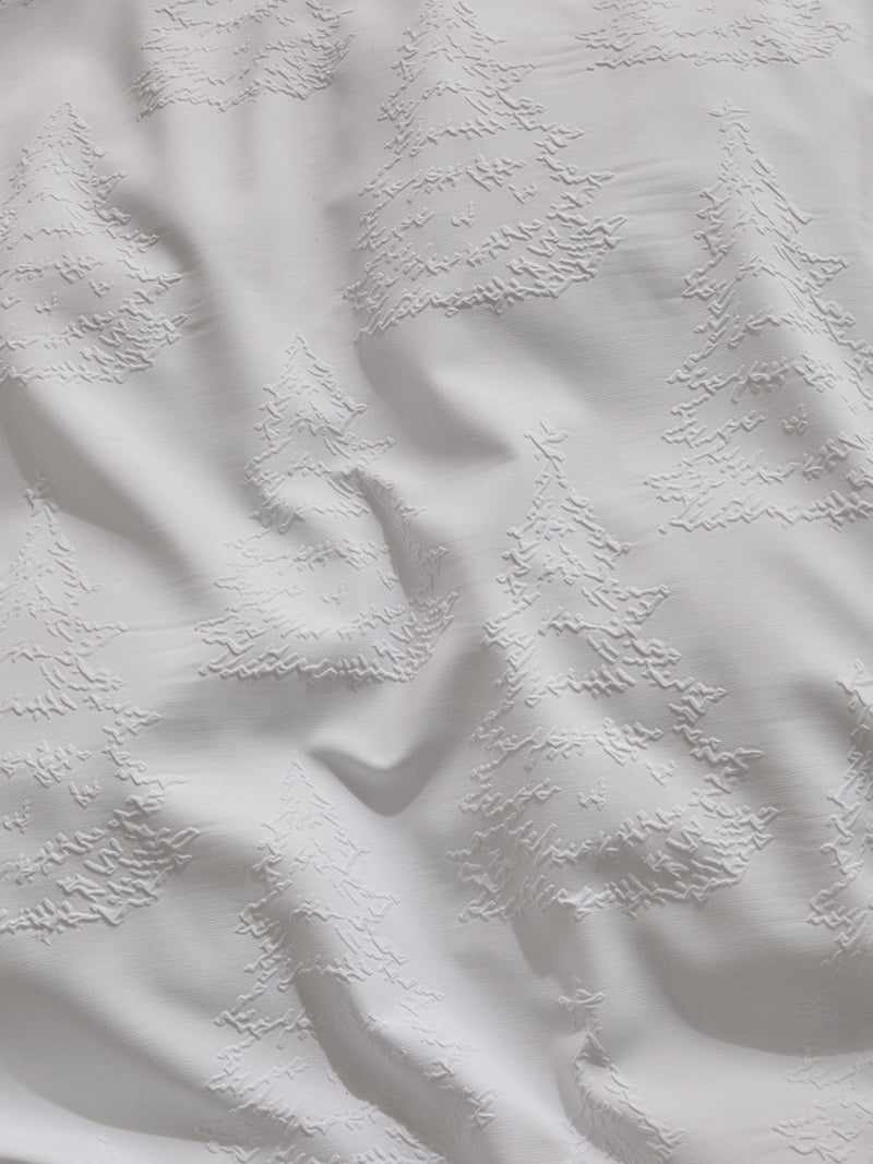 White Christmas Tree Textured Duvet Cover Set (British brand)