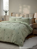 Green Christmas Tree Duvet Cover and Pillowcase Set