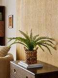 Artificial Boston fern in woven pot 64cm height, UK version