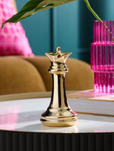 Gold Ceramic Chess Piece Ornament Table Decoration 21cm Height