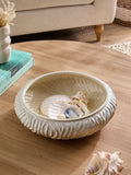 Fairford textured ceramic decorative bowl 29.5cm diameter, imported from the UK