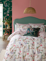 Cath Kidston Blush 100% Cotton Birds Duvet Cover and Pillowcase Set