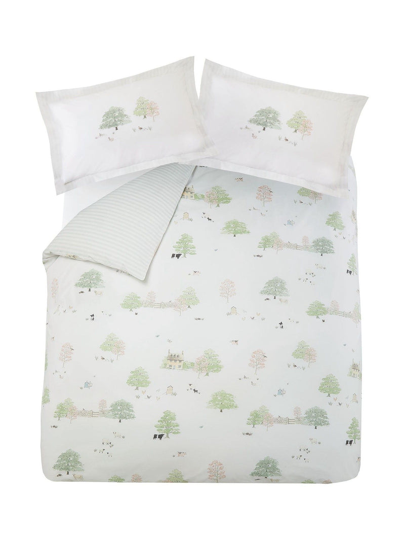 Sophie Allport Green Spring Cottage Duvet Cover and Pillowcase Set