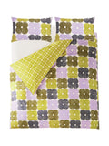 Orla Kiely lilac moss textured flower duvet cover set, imported from the UK