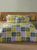 Orla Kiely lilac moss textured flower duvet cover set, imported from the UK