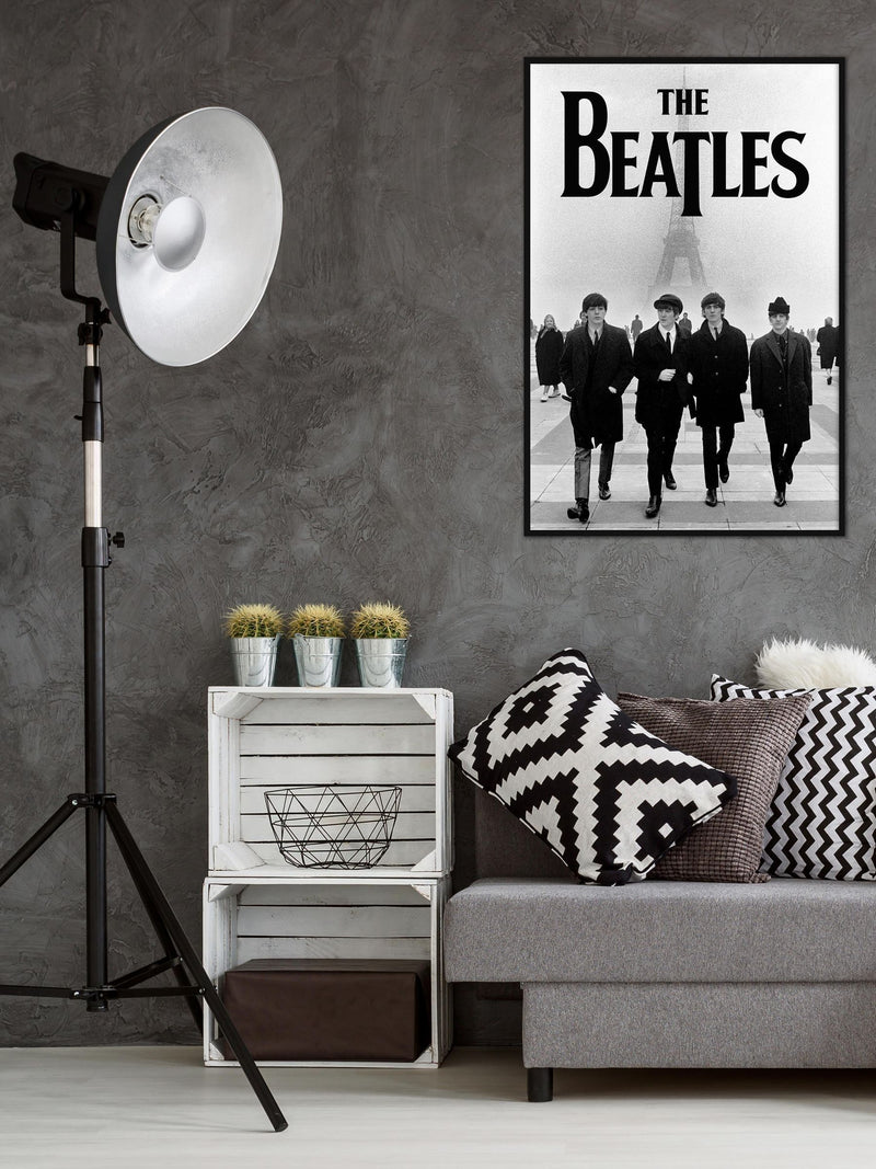 Pyramid International Grey The Beatles Eiffel Tower Framed Maxi Poster