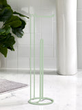 Wire toilet roll holder storing four toilet rolls, UK version
