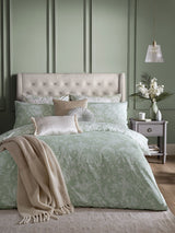 Laura Ashley Lloyd Green Sage Reversible Duvet Cover and Pillowcase Set
