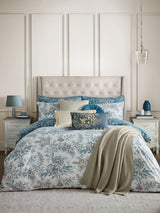 Laura Ashley Blue Seaspray Marlbrook Reversible Duvet Cover and Pillowcase Set