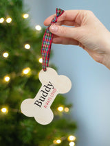 Jonnys Sister Personalised Dog Bone Wooden Christmas Tree Decoration
