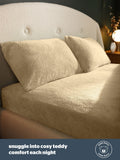 Silentnight Natural Teddy Fleece Fitted Sheet (British brand)