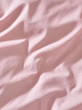 Blush pink cotton rich plain duvet cover and pillowcase set - British product