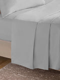 Grey light cotton rich flat bed sheet, UK version
