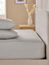 Grey Light Cotton Rich Fitted Bed Sheet