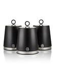 Swan Black Serenity storage canisters 1.3L (British brand)