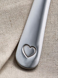 Silver heart stainless steel 24-piece knife set (British brand)