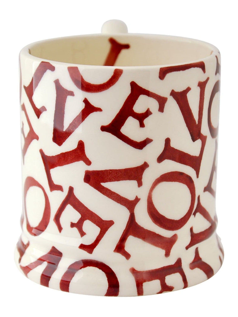 Emma Bridgewater Mug L.O.V.E Polka Red 1/2 Pint - British product