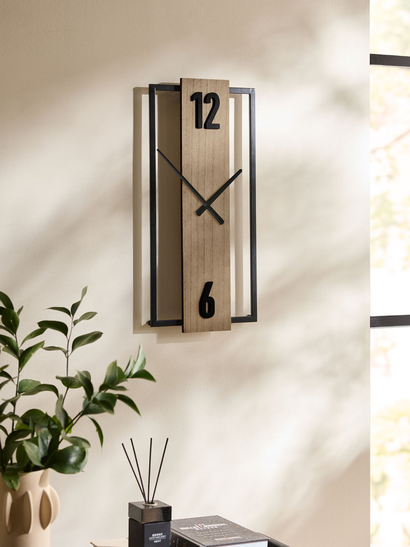 Bronx Natural Slimline Wall Clock 25cm, imported from the UK
