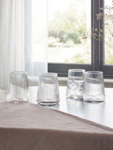 Set of 4 Clear Hollis Angular Short