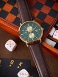 Brown Gold Vertical Dial Analog Watch - British product
