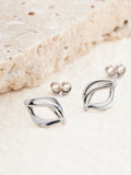 Sterling silver twist stud earrings (British brand)