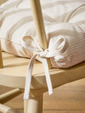 Natural Bronx stripe chair cushions set of 2, imported from the UK
