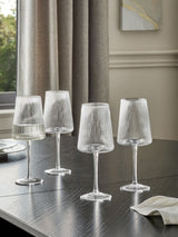 Hollis Clear Angular Wine Glasses Set of 4