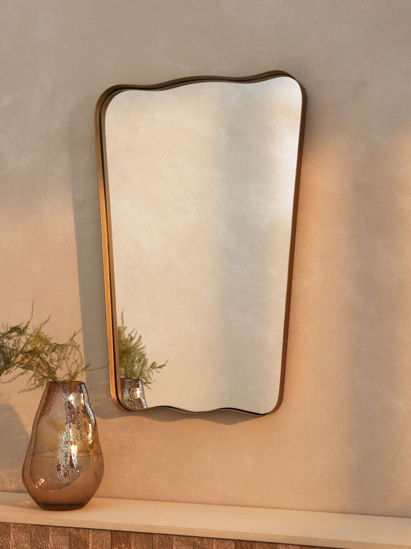 N. Premium gold bathroom wall mirror 60cm x 40cm - British product