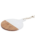 Maison by Premier White Large Marble And Acacia Wood Paddle Board