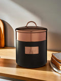 Interiors by Premier Black Prescott Copper bread bin 27x21x21cm, UK version