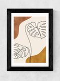 East End Prints Black One Line Monstera Framed Art Print