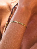 Gold tone waterproof stainless steel snake chain bracelet, UK version
