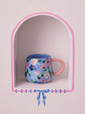 Cath Kidston Blue Painted Pansies mugs set of four 9.5cm height - British product