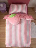 Pink Red Hearts Duvet Cover and Pillowcase Set