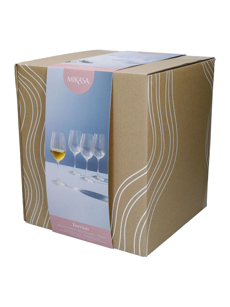 Mikasa Treviso crystal wine glasses set of 4 350ml, imported from the UK