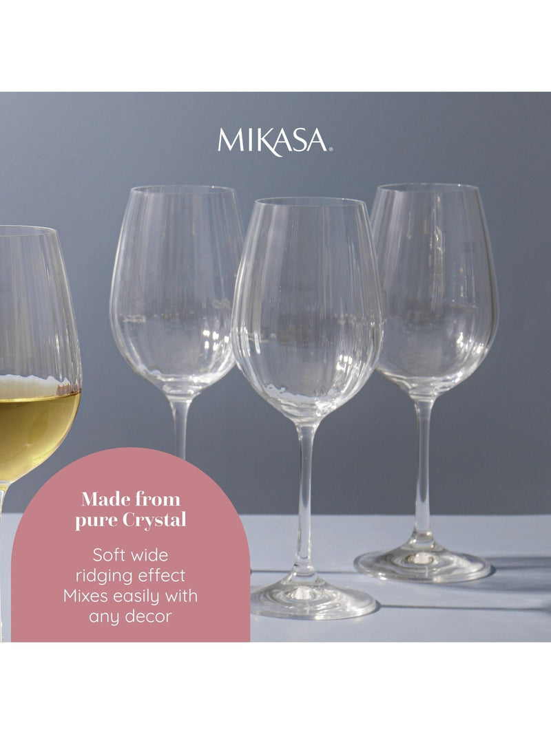 Mikasa Treviso crystal wine glasses set of 4 350ml, imported from the UK